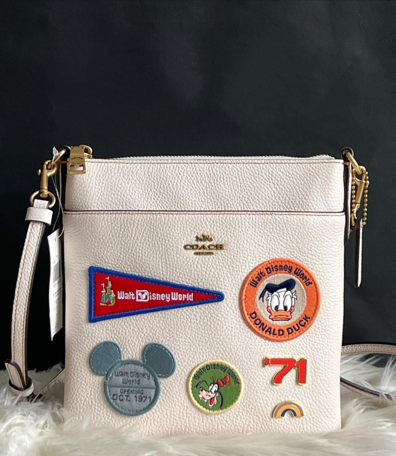 Disney X Coach Kitt Messenger Crossbody with Patches