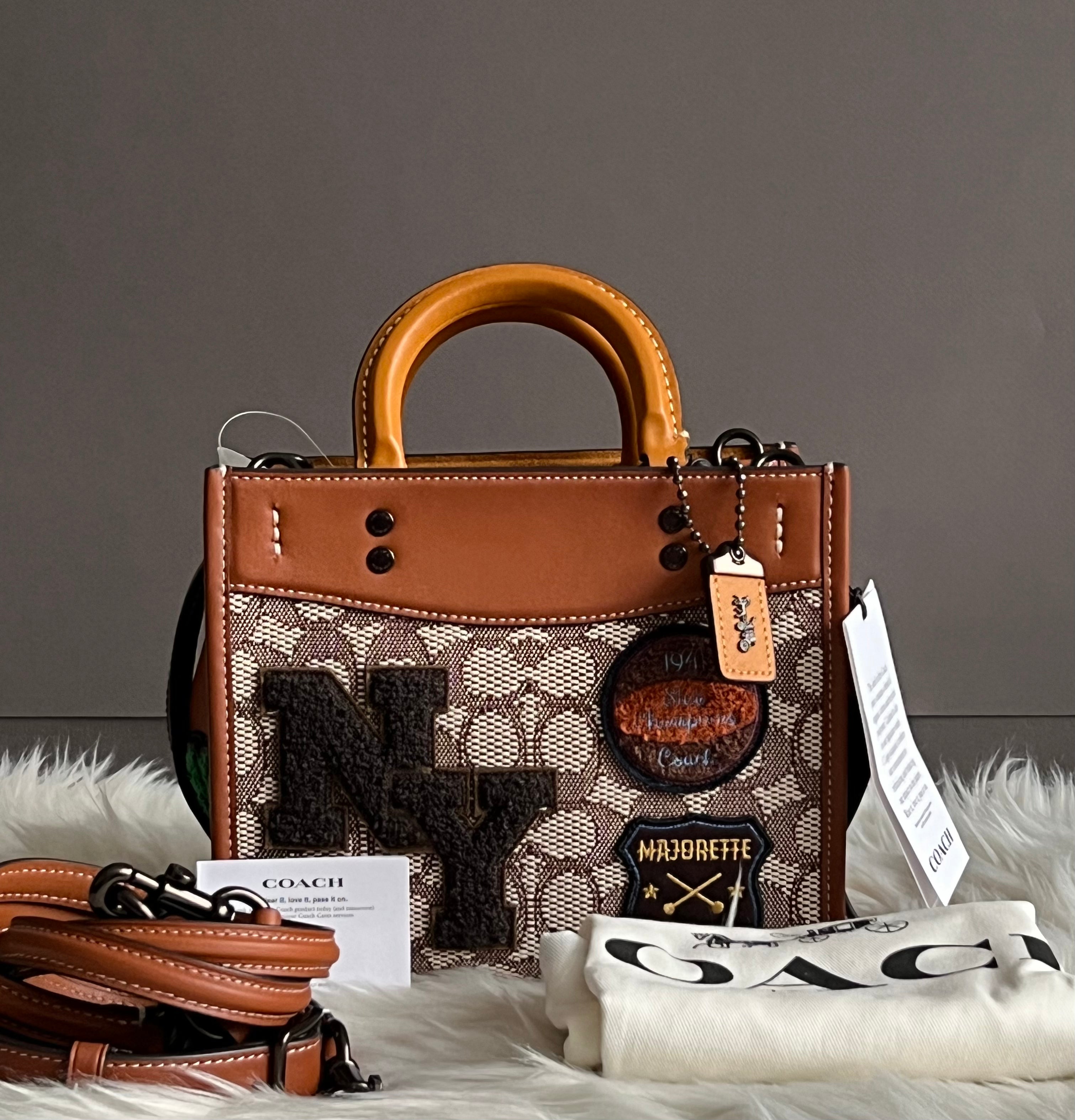 Coach Rag Top Coach Rogue 20 In Signature Textile Jacquard with Varsity Patches ...