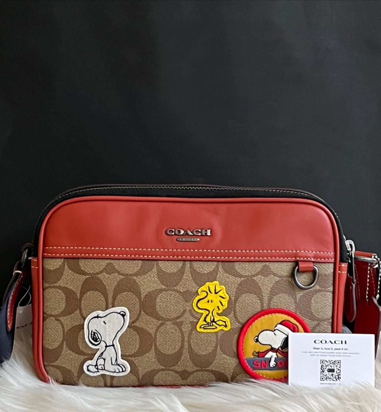 Coach X Peanuts Graham Crossbody in Signature Canvas with Patches