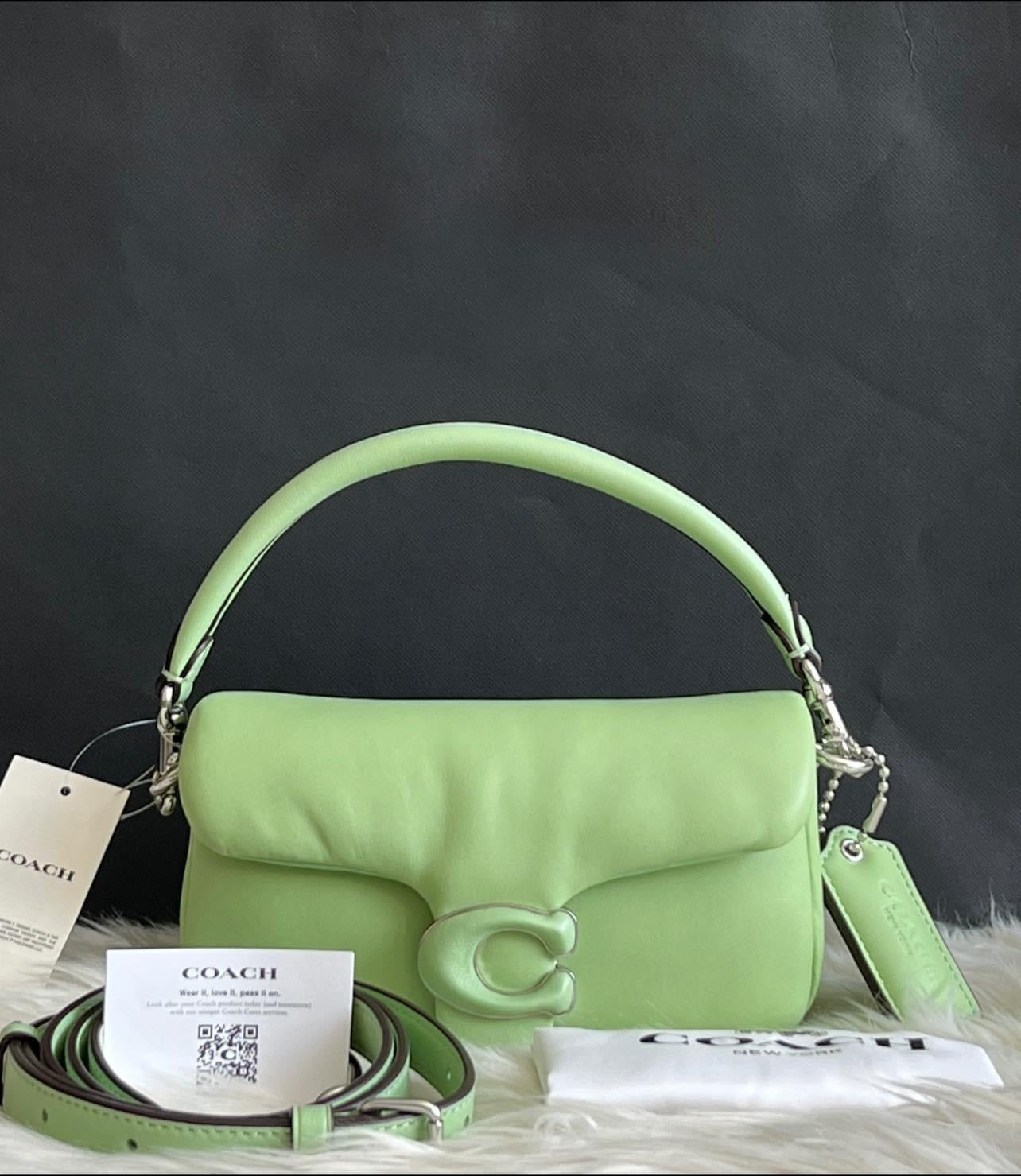 Coach Pillow Tabby Mini 18 in Lime Green