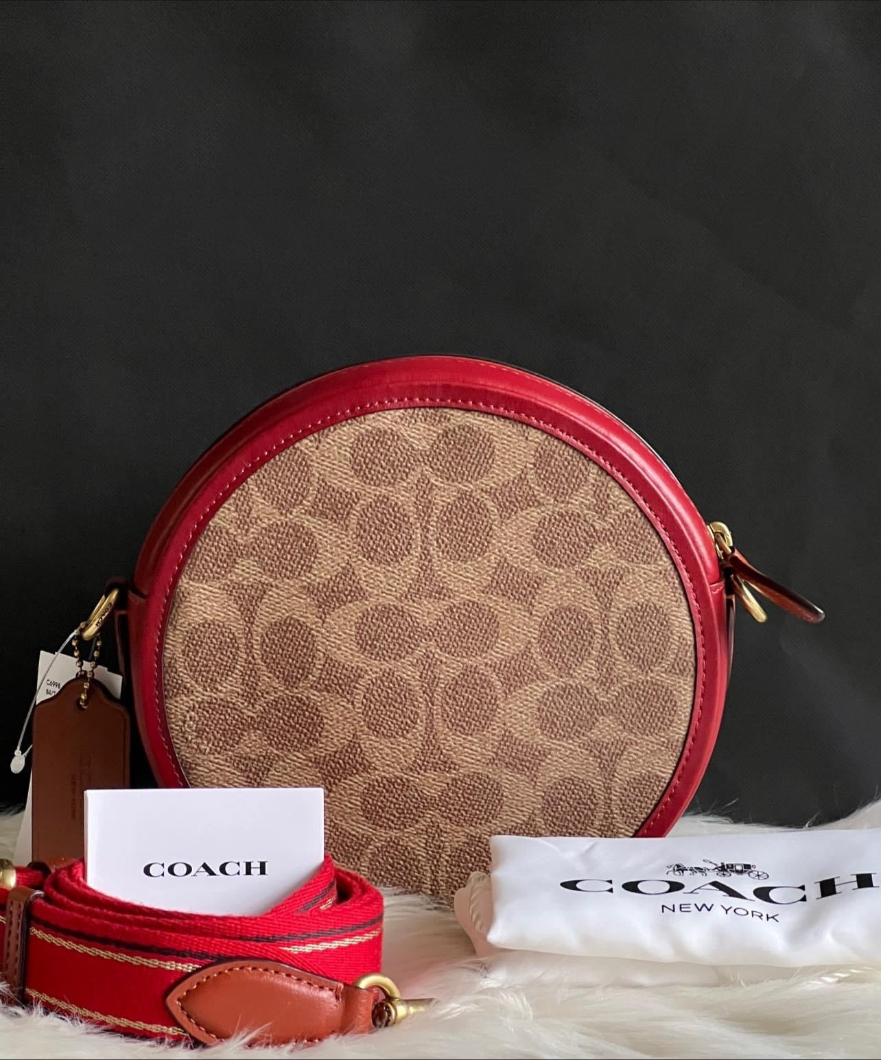 Coach Kia Circle Bag in Signature Canvas