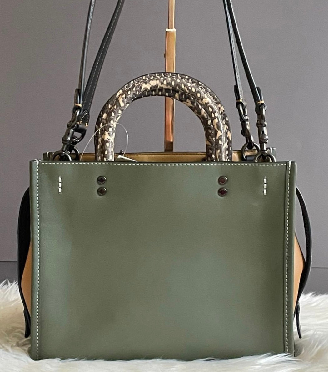 Coach rogue with discount colorblock snakeskin detail