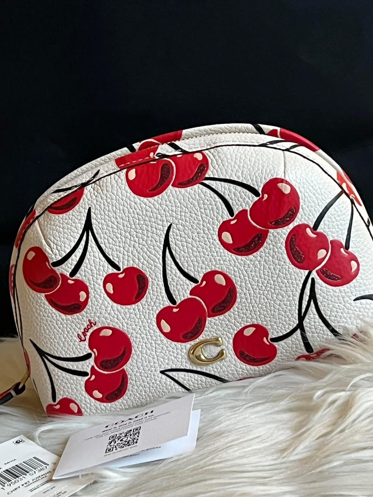 Coach Julienne Cosmetic Case 17 With Cherry Print