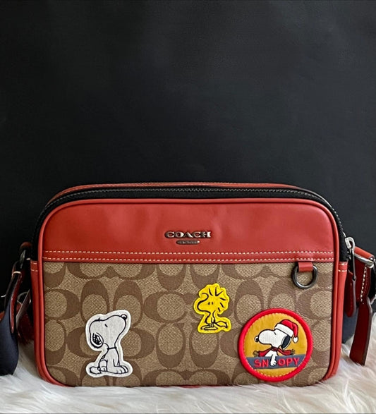 Coach X Peanuts Graham Crossbody in Signature Canvas with Patches