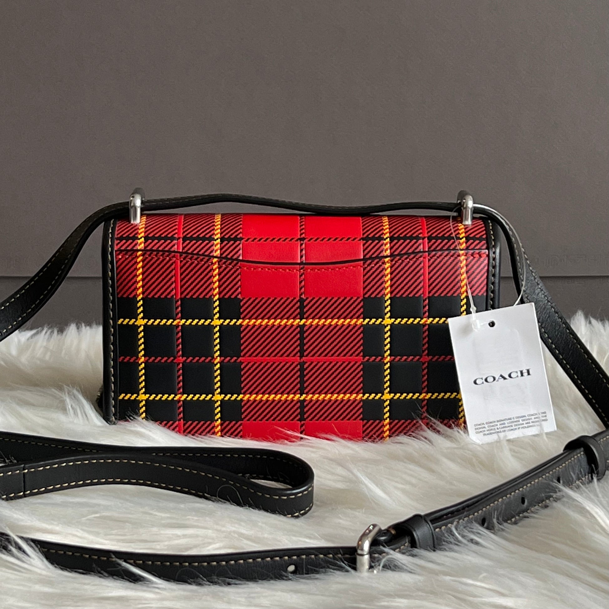 Coach Bandit Crossbody with Plaid Print Club de Mode