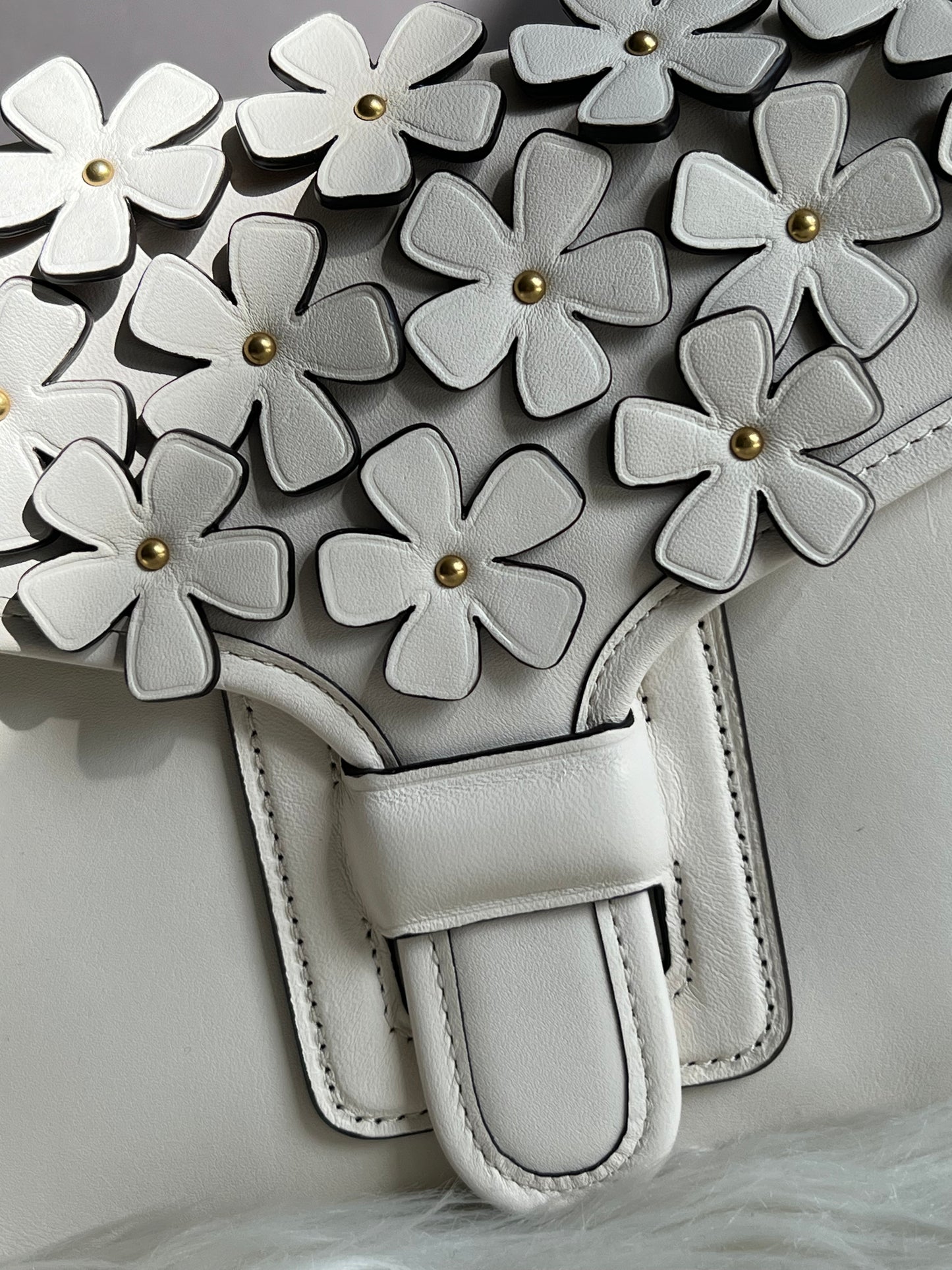 Coach Courier Wristlet with Floral Appliqué