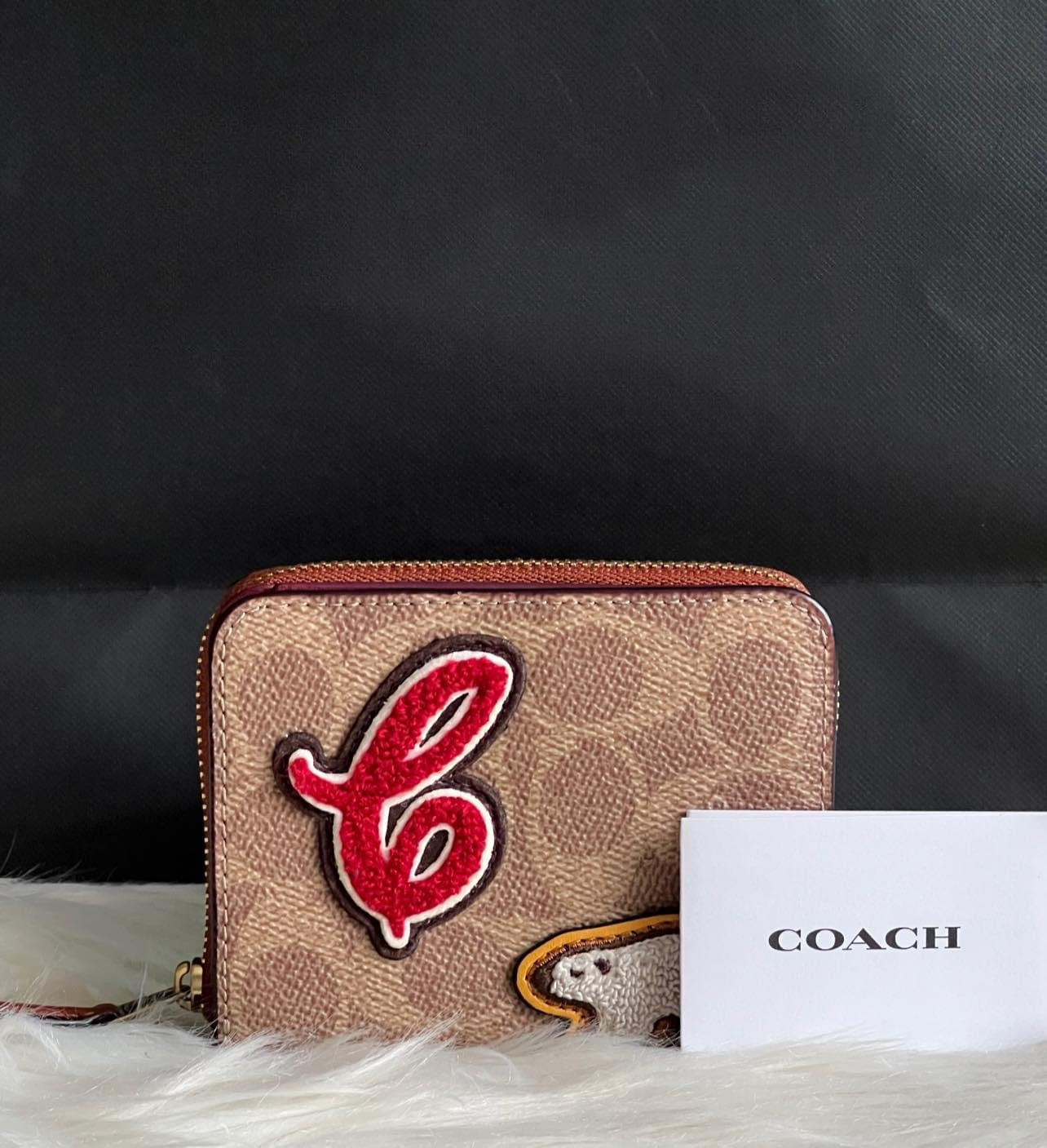 Coach Billfold Wallet in Signature Canvas with Patches