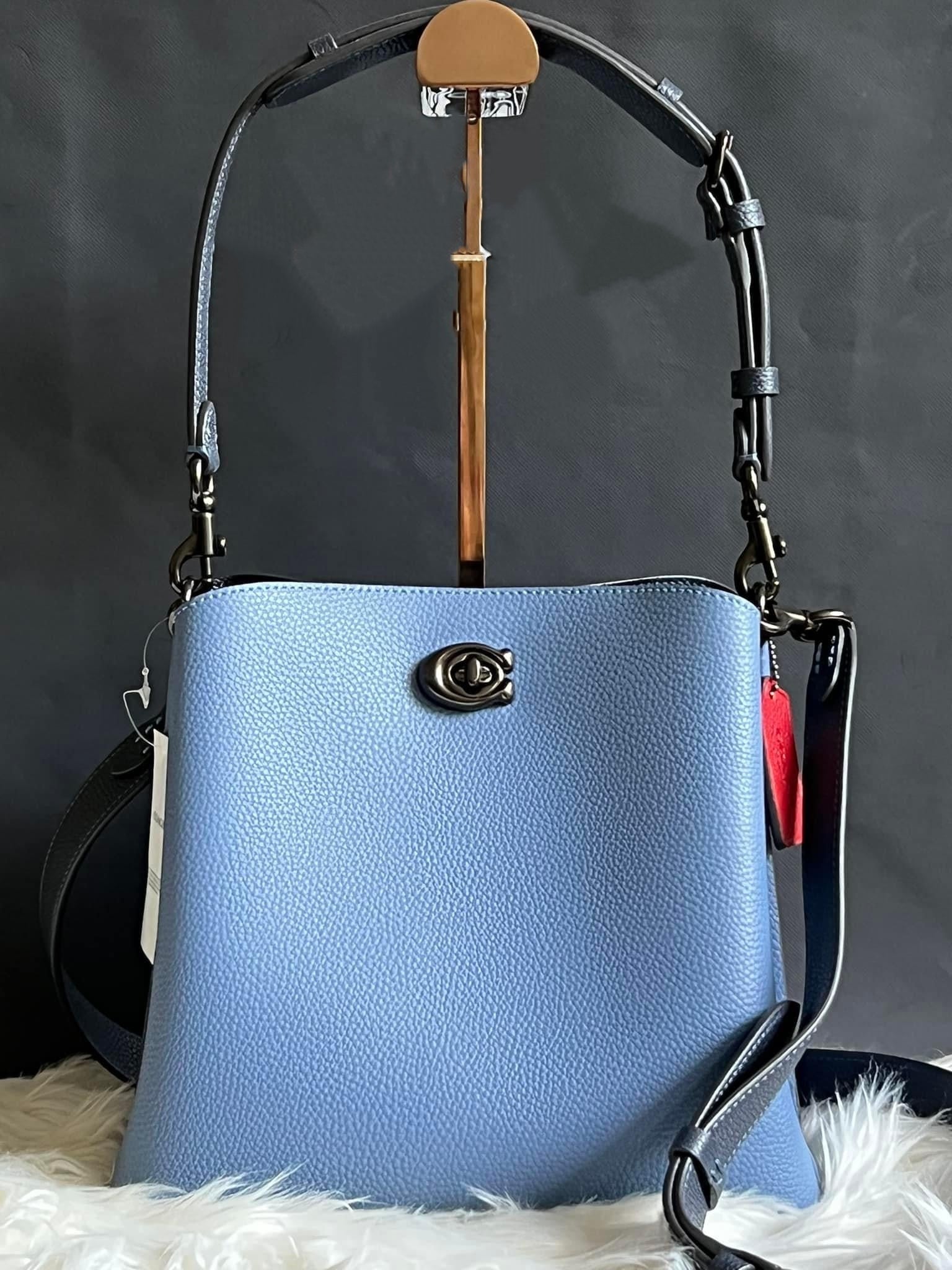COACH Leather Willow Bucket Bag in Blue
