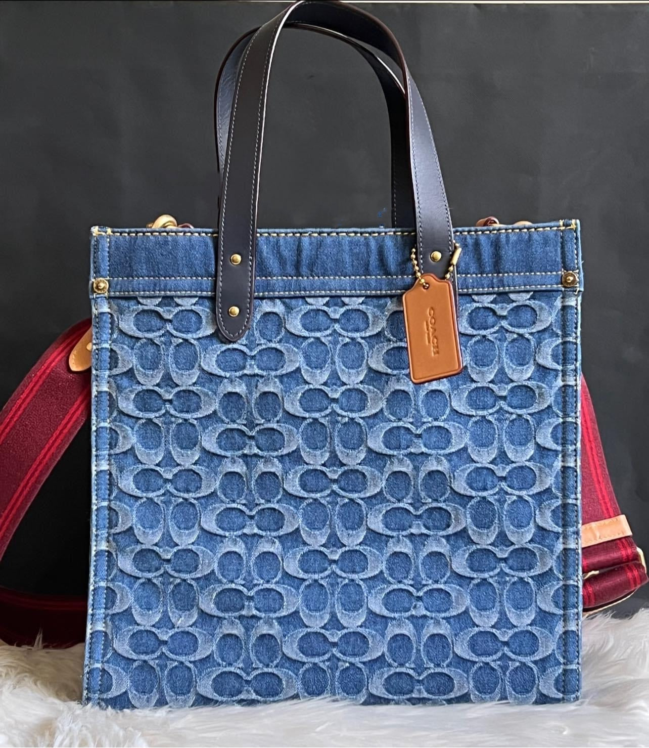 Coach Field Tote in Signature Denim