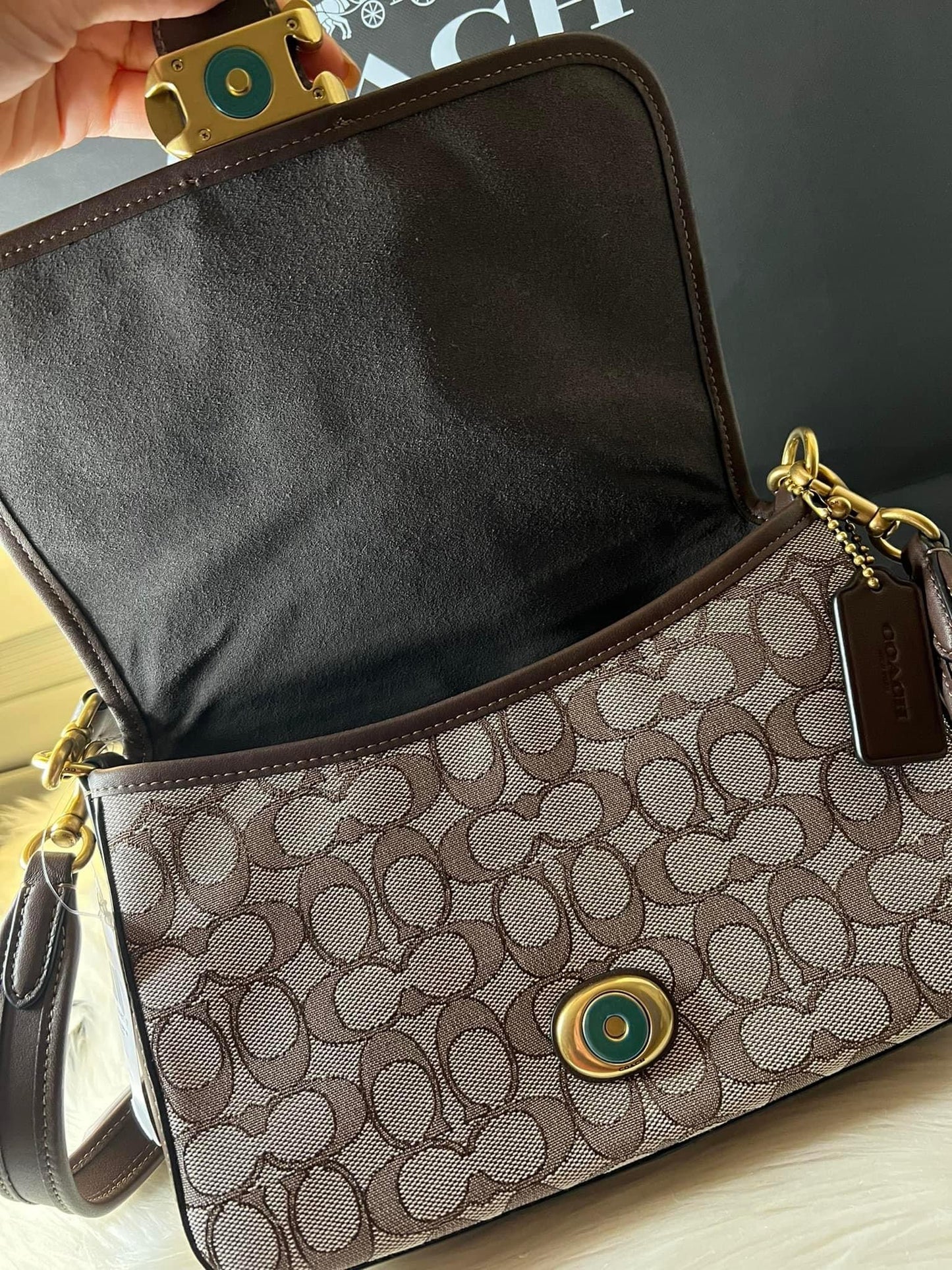 Coach Soft Tabby Shoulder Bag in Signature Jacquardn