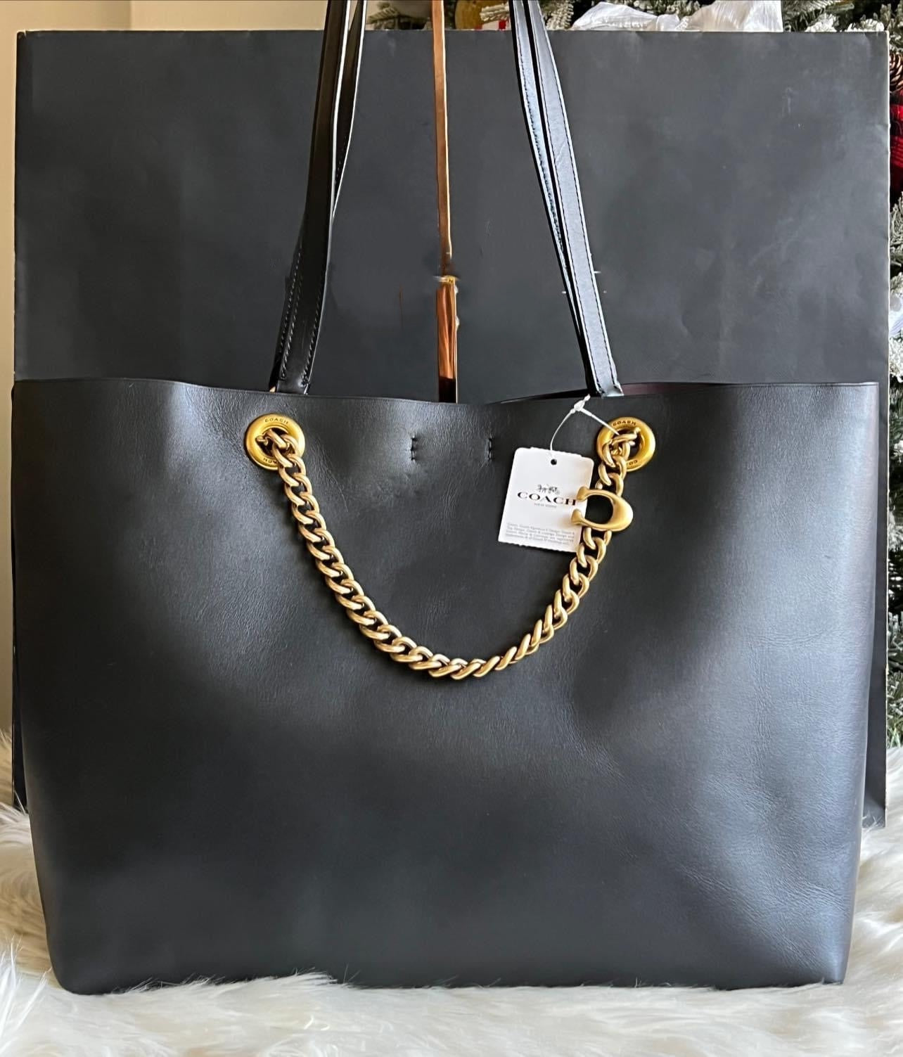 Coach Signature Chain Central Tote