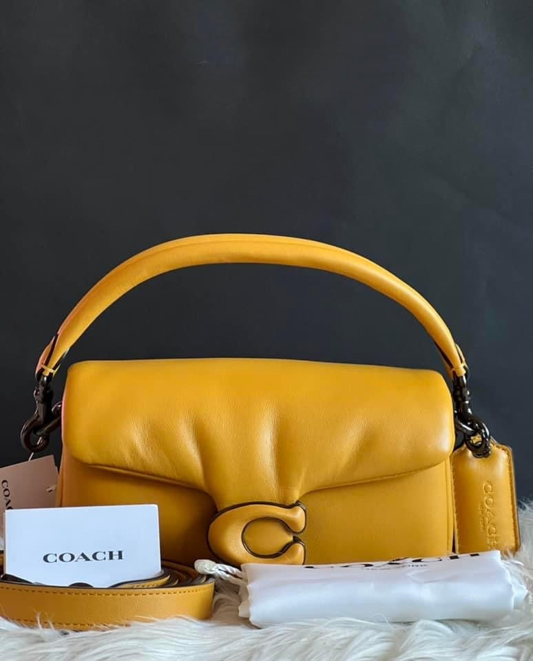 Coach Pillow Tabby Shoulder Bag 18 Yellow Women